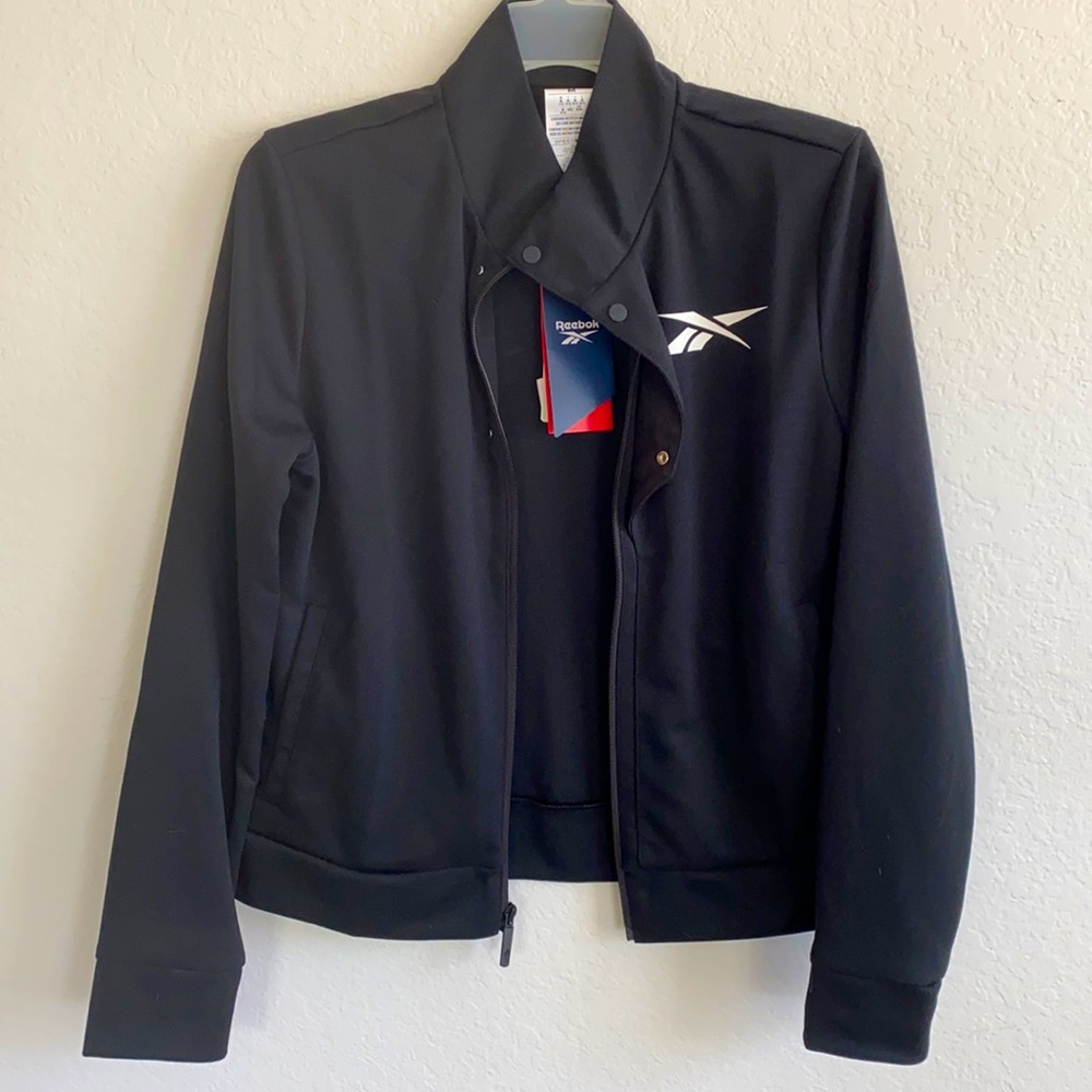 Black Reebok track jacket